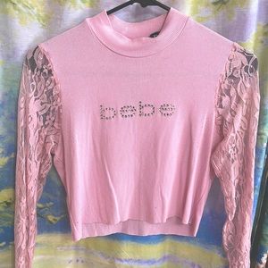 BEBE Y2K Cropped Blouse